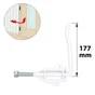 Lot De 2 Arrêts À Poignée Acier Époxy, H.40 X P.210 Mm
