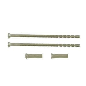 Lot De 2 Vis Et 2 Douilles Acier Nickelé, L.9 X L.0.7
