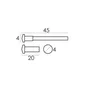 Lot De 2 Vis Acier Laitonné, L.4.5 X L.0.7