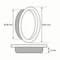 Poignée Porte Coulissante Rond Acier Inoxydable Brossé, Gris