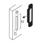 Poignée Porte Coulissante Ronde Acier Inoxydable Brossé, Gris