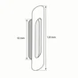 Poignée Porte Coulissante Ronde Acier Inoxydable Brossé, Gris