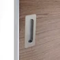 Poignée Porte Coulissante Rectangle Zamak Nickelé, Gris
