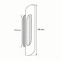 Poignée Porte Coulissante Rectangle Zamak Nickelé, Gris