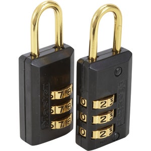 Lot De 2 Cadenas À Combinaison Master Lock Acier, L.20 Mm