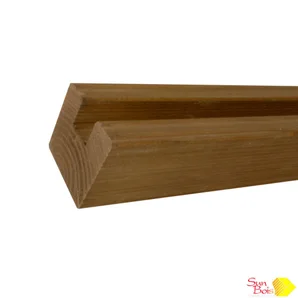 Poteau Bois En U Douglas Marron, H.220 X L.7 X P.7 Cm