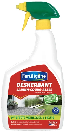 Désherbant cours, allées et terrasses FERTILIGENE, 900 ml
