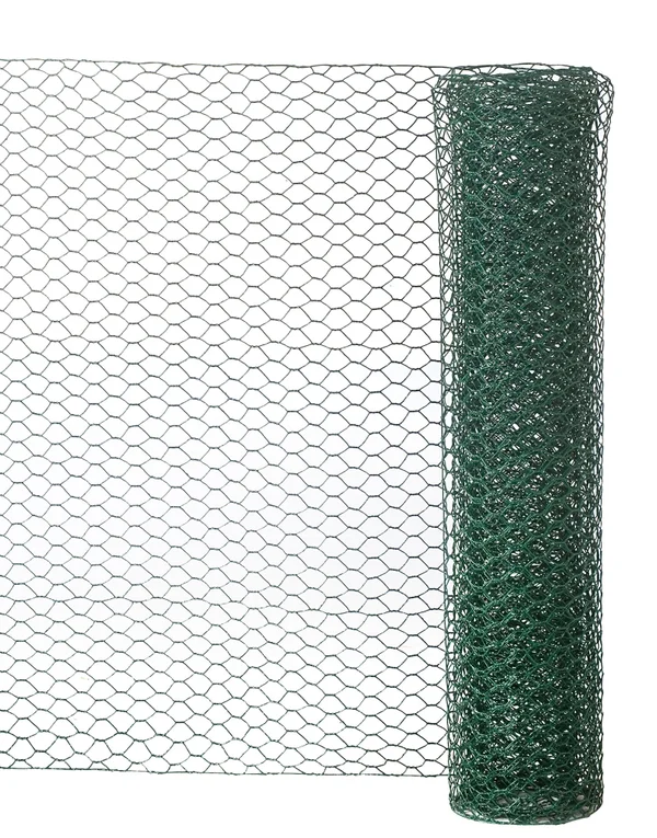 Grillage Pour Animaux Triple Torsion Vert, H.0.5 X L.3 M, Maille H.25 X L.25 Mm