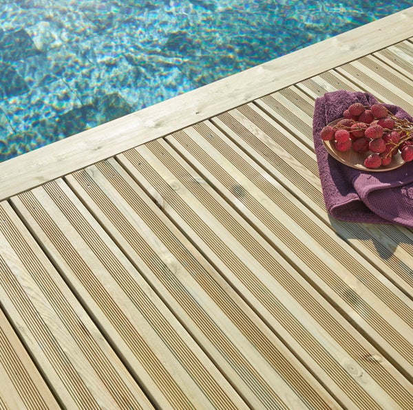 Lame de terrasse kuhmo2 2400x120x21mm pin vert classe 4