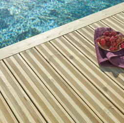 Lame de terrasse kuhmo2 2400x120x21mm pin vert classe 4
