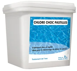 Chlore choc piscine, pastille 5 kg
