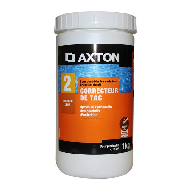 Correcteur de tac pour piscine AXTON, en poudre 1 kg