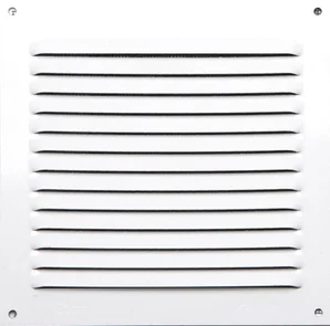 Grille d'aération aluminium laqué, L.15 x l.15 cm