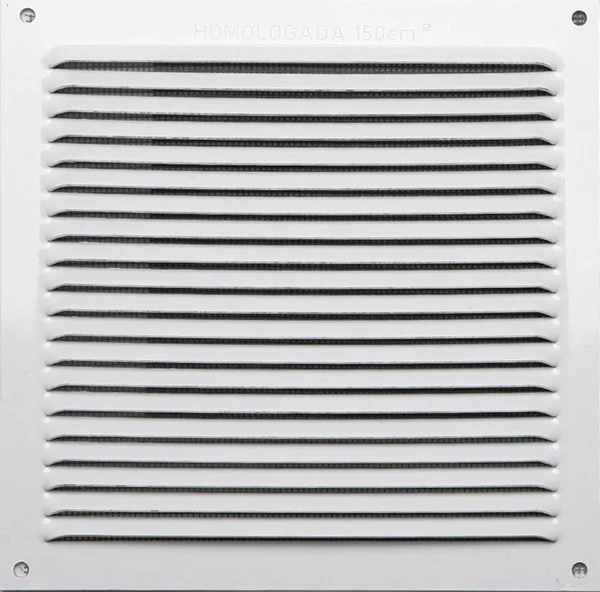 Grille d'aération aluminium blanc, L.17 x l.17 cm