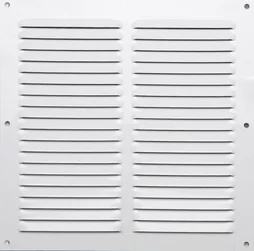 Grille d'aération aluminium laqué, L.20 x l.20 cm