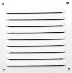 Grille d'aération aluminium laqué, L.10 x l.10 cm