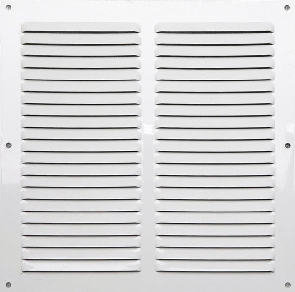 Grille d'aération aluminium laqué, L.25 x l.25 cm