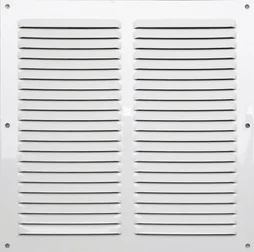 Grille d'aération aluminium laqué, L.25 x l.25 cm