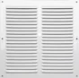 Grille d'aération aluminium laqué, L.25 x l.25 cm
