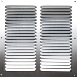 Grille d'aération aluminium anodisé, L.20 x l.20 cm