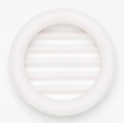 Lot de 4 grilles d'aération abs naturel Diam.4 cm