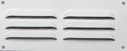 Grille d'aération aluminium laqué, L.5 x l.14 cm