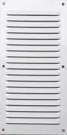 Grille d'aération aluminium laqué, L.20 x l.10 cm