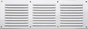 Grille d'aération aluminium laqué, L.10 x l.30 cm