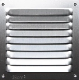 Grille d'aération aluminium anodisé, L.10 x l.10 cm