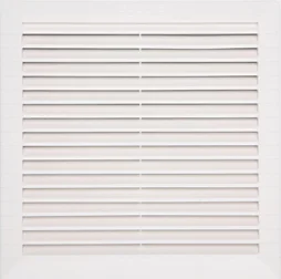 Grille d'aération abs naturel, L.23 x l.23 cm