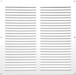 Grille d'aération aluminium laqué, L.30 x l.30 cm