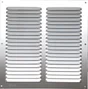 Grille d'aération aluminium anodisé, L.25 x l.25 cm