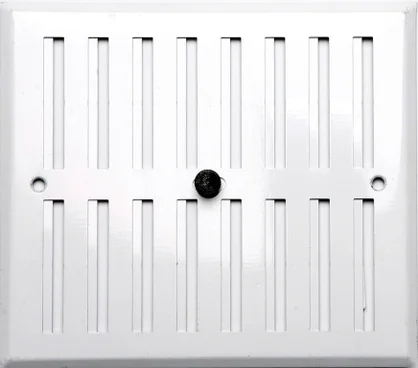 Grille d'aération aluminium laqué, L.19 X L.17 Cm