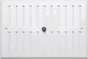 Grille d'aération aluminium laqué, L.25 X L.17 Cm