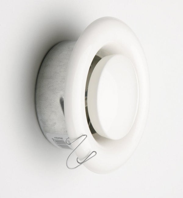 Bouche d'extraction acier laqué Diam. 13.9 cm