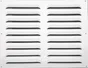 Grille d'aération aluminium laqué, L.40 x l.50 cm
