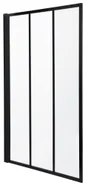 Pare-baignoire pivotant transparent noir, H.140 x l.85 cm Artelo