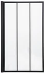 Pare-baignoire pivotant transparent noir, H.140 x l.85 cm Artelo