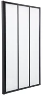 Pare-baignoire pivotant transparent noir, H.140 x l.85 cm Artelo