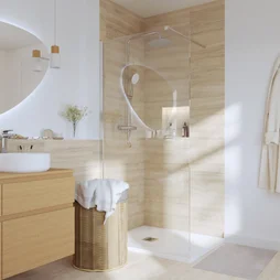 Paroi de douche à l'italienne verre transparent, l.100 cm, Ep. 8mm chromé Remix