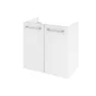 Meuble de salle de bains simple vasque L. 60 x H. 58 x P. 35 cm, blanc REMIX