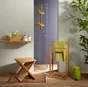 Panier de rangement en bambou, H.10 x l.32 x P.22 cm bois nature