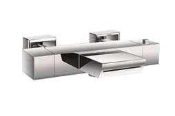 Mitigeur thermostatique de baignoire chromé chromé, ESSEBAGNO Encarre
