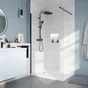 Paroi de douche à l'italienne, verre transparent, L. 120 cm, Ep. 8 mm, noir, Remix