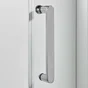 Porte de douche coulissante transparente, chromé, 120 cm, quad