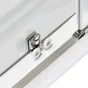 Porte de douche coulissante transparente, chromé, 120 cm, quad