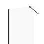 Paroi de douche à l'italienne verre transparent, l.90 cm, Ep.8 mm noir remix