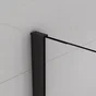 Paroi de douche à l'italienne verre transparent, l.90 cm, Ep.8 mm noir remix