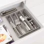 Range-Couverts Plastique Delinia Gris Foncé L.31 X P.26 Cm