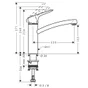 Mitigeur de cuisine, HANSGROHE My cube m, chromé